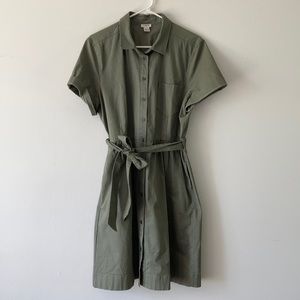 Olive Green military shirtdress